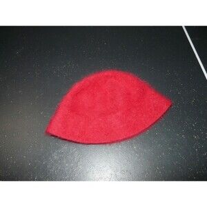 Vintage VTG Headwear by Peter Grimm Red Fuzzy Fedora Bucket Hat Cap